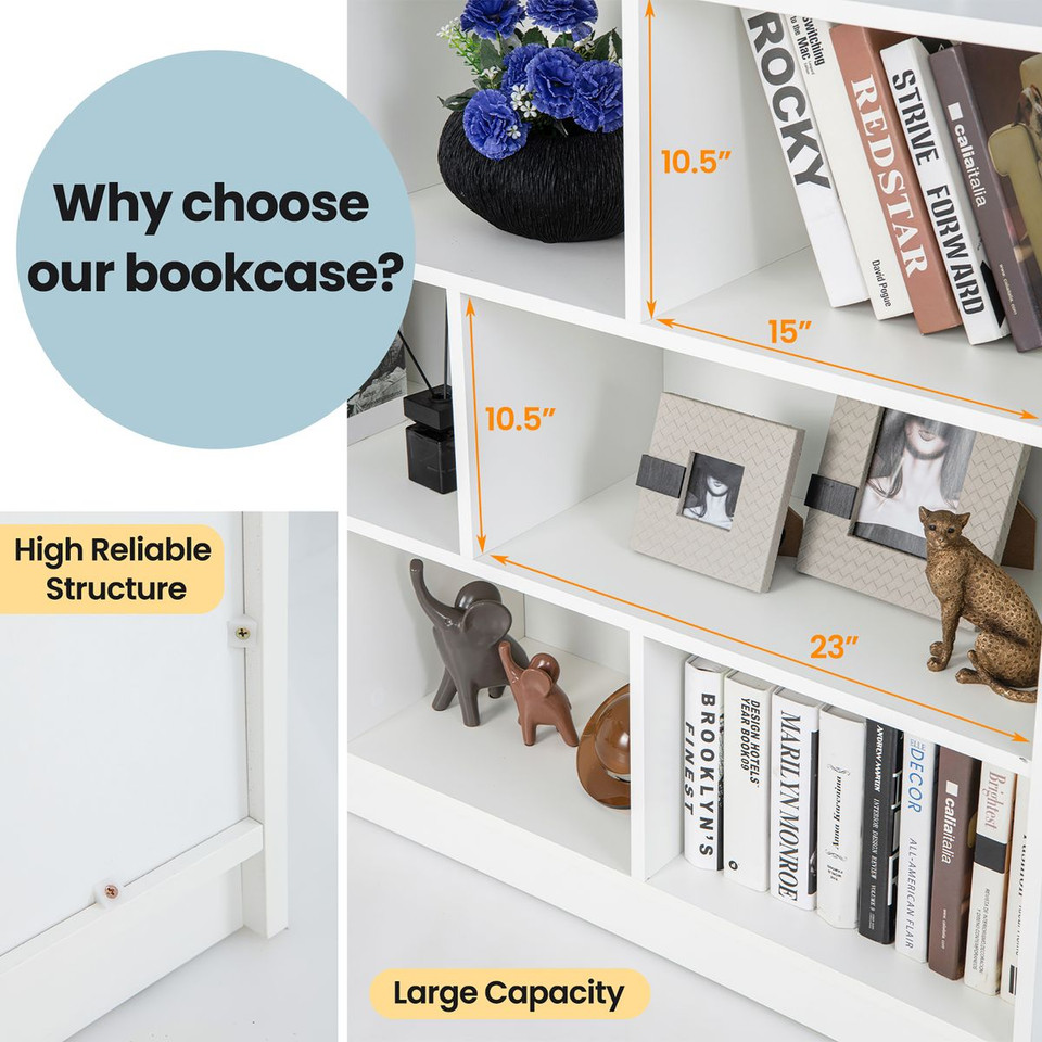3-tier 8-Cube Standing Storage Shelves product image