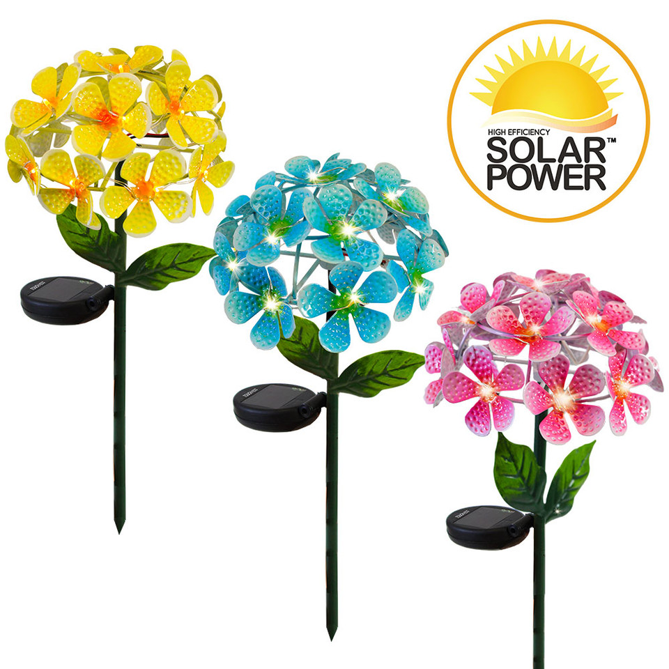 FLORALITES: Solar LED Metal Flower Décor Stake Light (1- to 3-Pack) product image