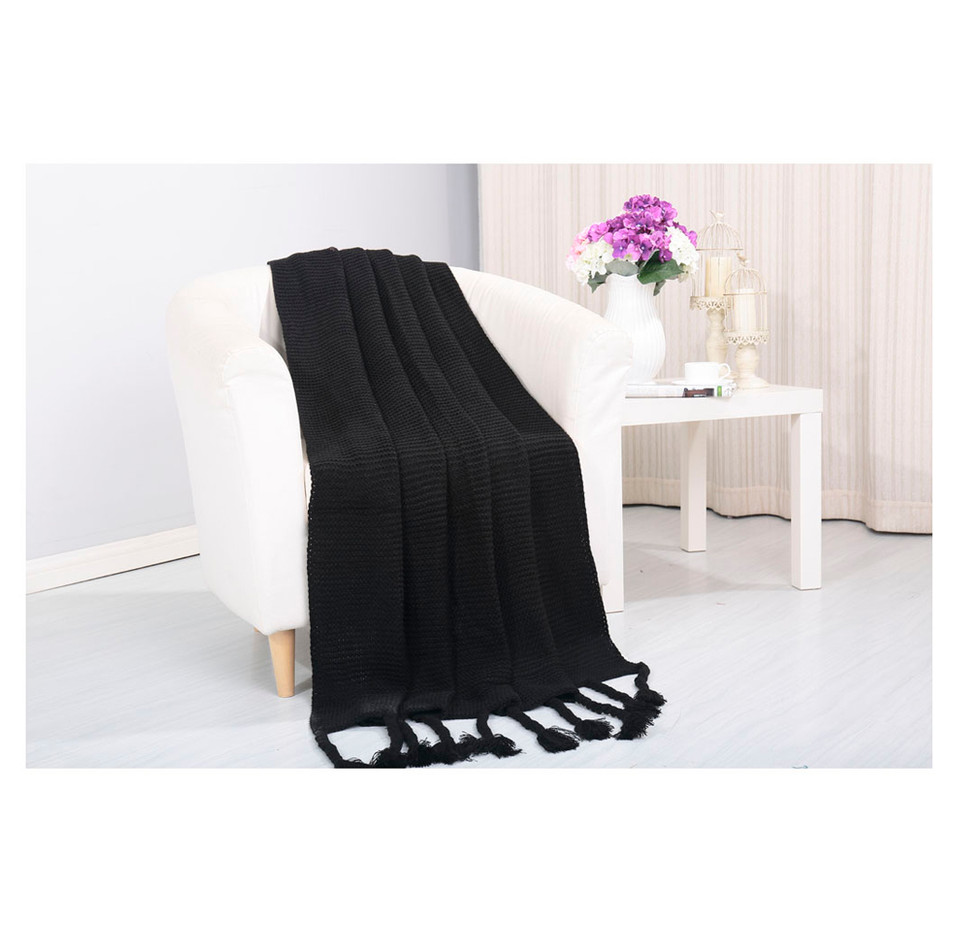 Vintage Knitted Throw Blanket product image