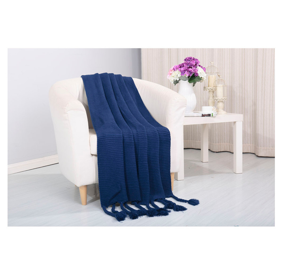 Vintage Knitted Throw Blanket product image