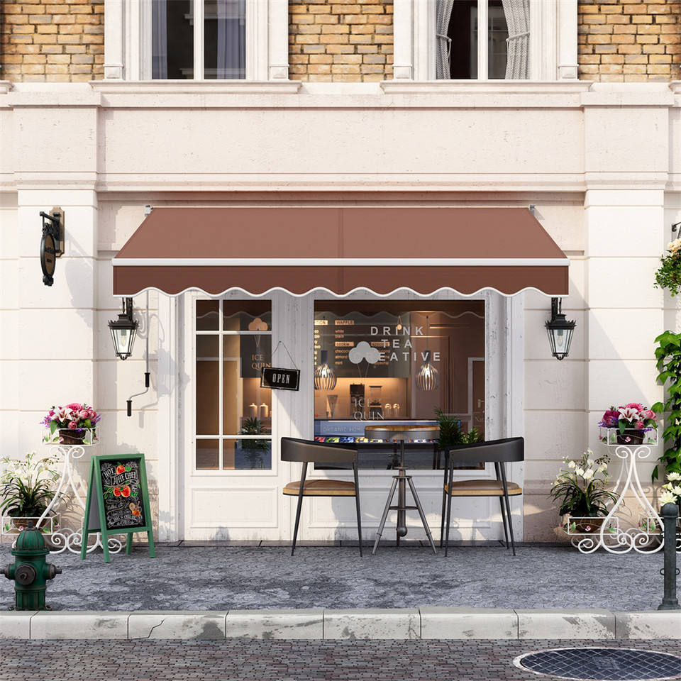 Retractable 10' x  8' Crank Handle Patio Awning product image