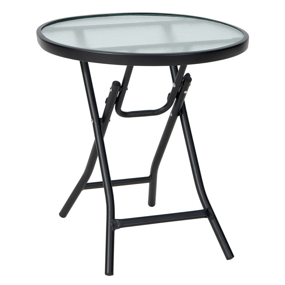 Patio Side Table with Tempered Glass Tabletop product image