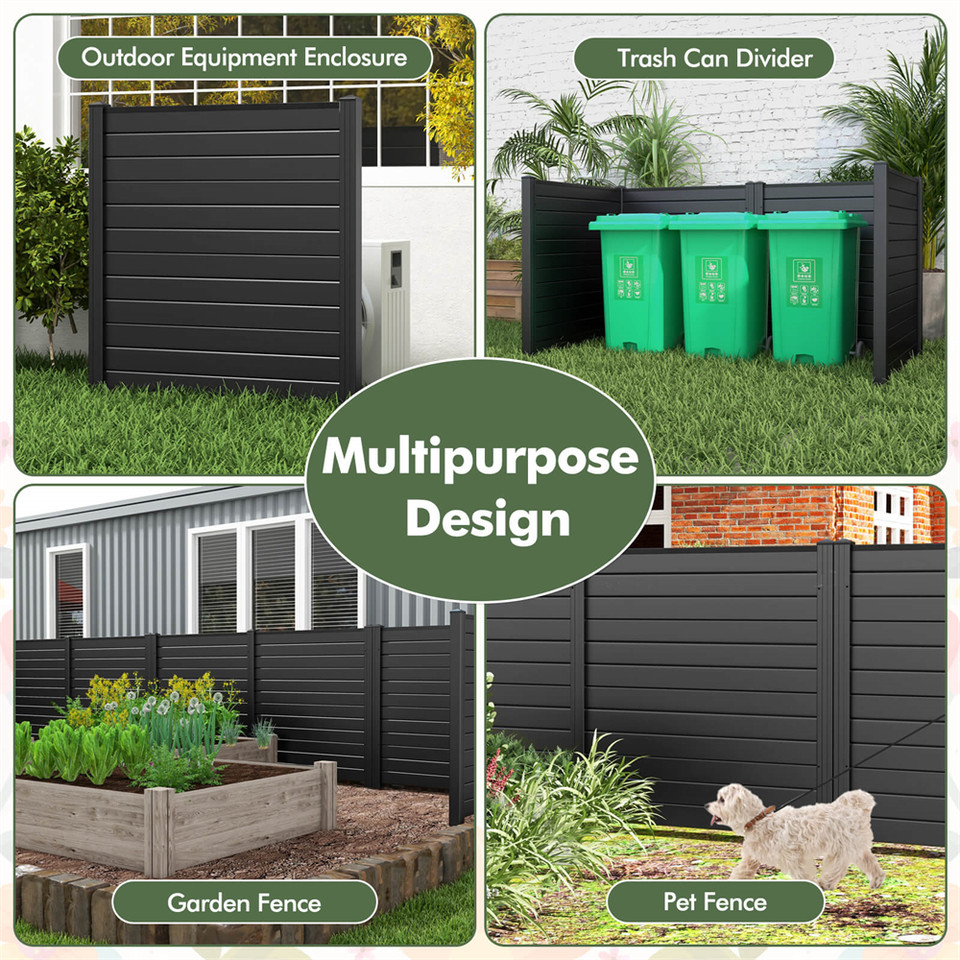 48"L x 48"H Outdoor Privacy Fence Panels with Metal Ground Stakes product image