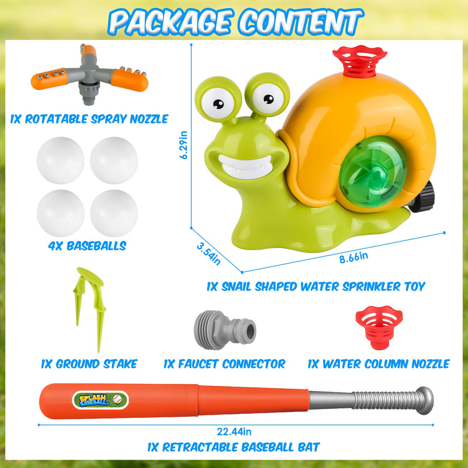 Baseball Snail Water Sprinkler  product image