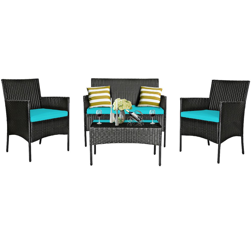 Rattan Outdoor 8-Piece Beige Cushion Patio Set product image