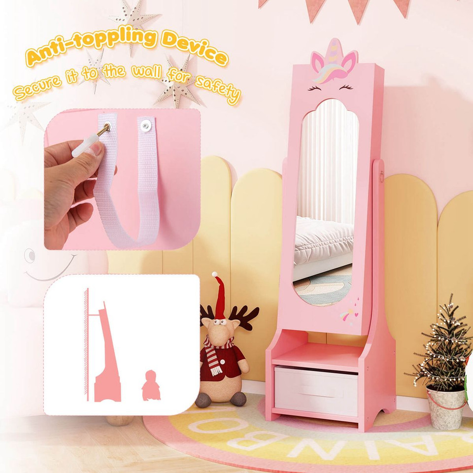 Kids Jewelry Cabinet with Full-Length Mirror  product image