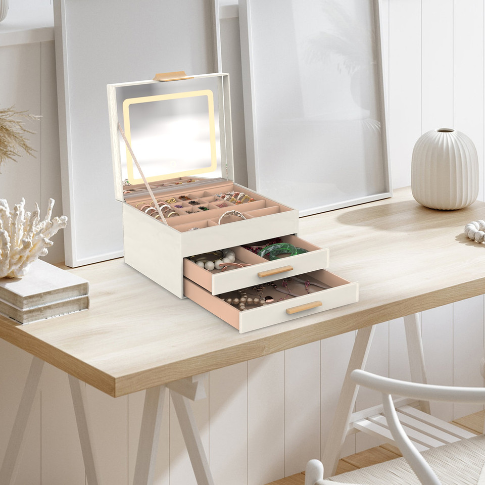 Laromni Jewelry Box with LED Mirror product image