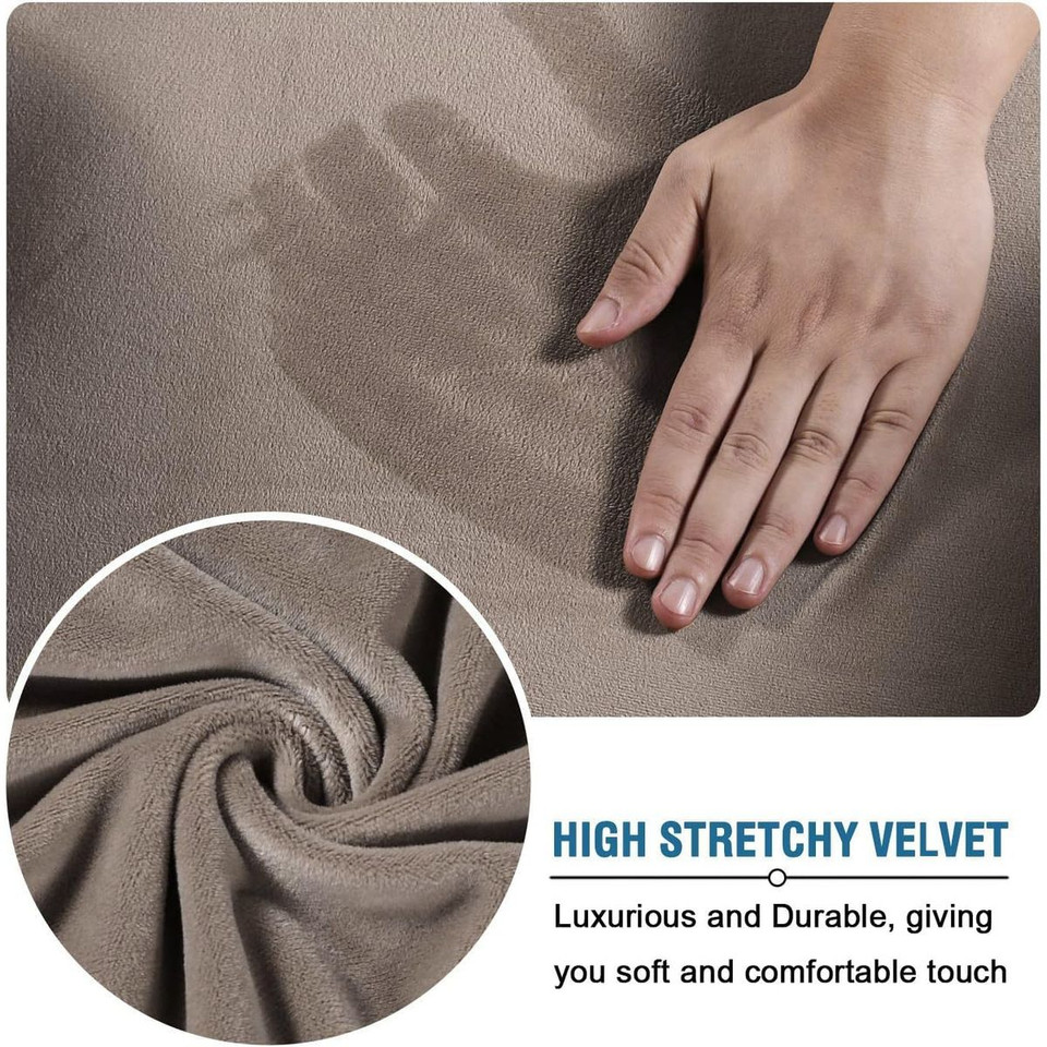 Rich Floral Pattern Velvet Stretch Slipcovers product image