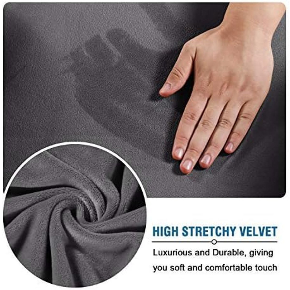 Rich Floral Pattern Velvet Stretch Slipcovers product image