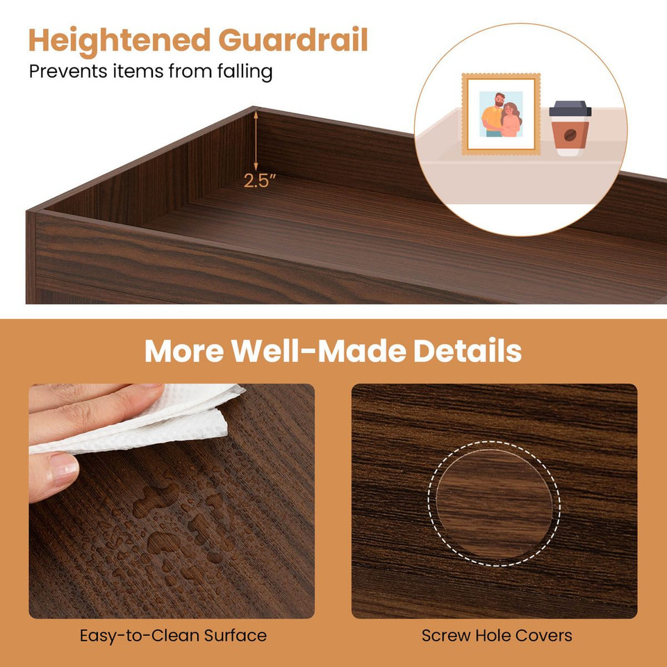 3-Tier Rolling Side End Table product image
