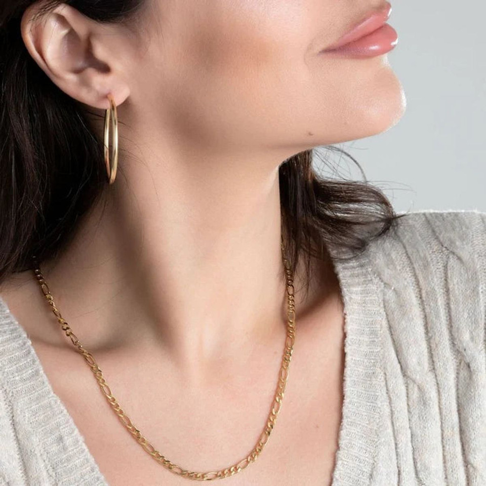 24-inch 18K Gold Plated Figaro Chain product image