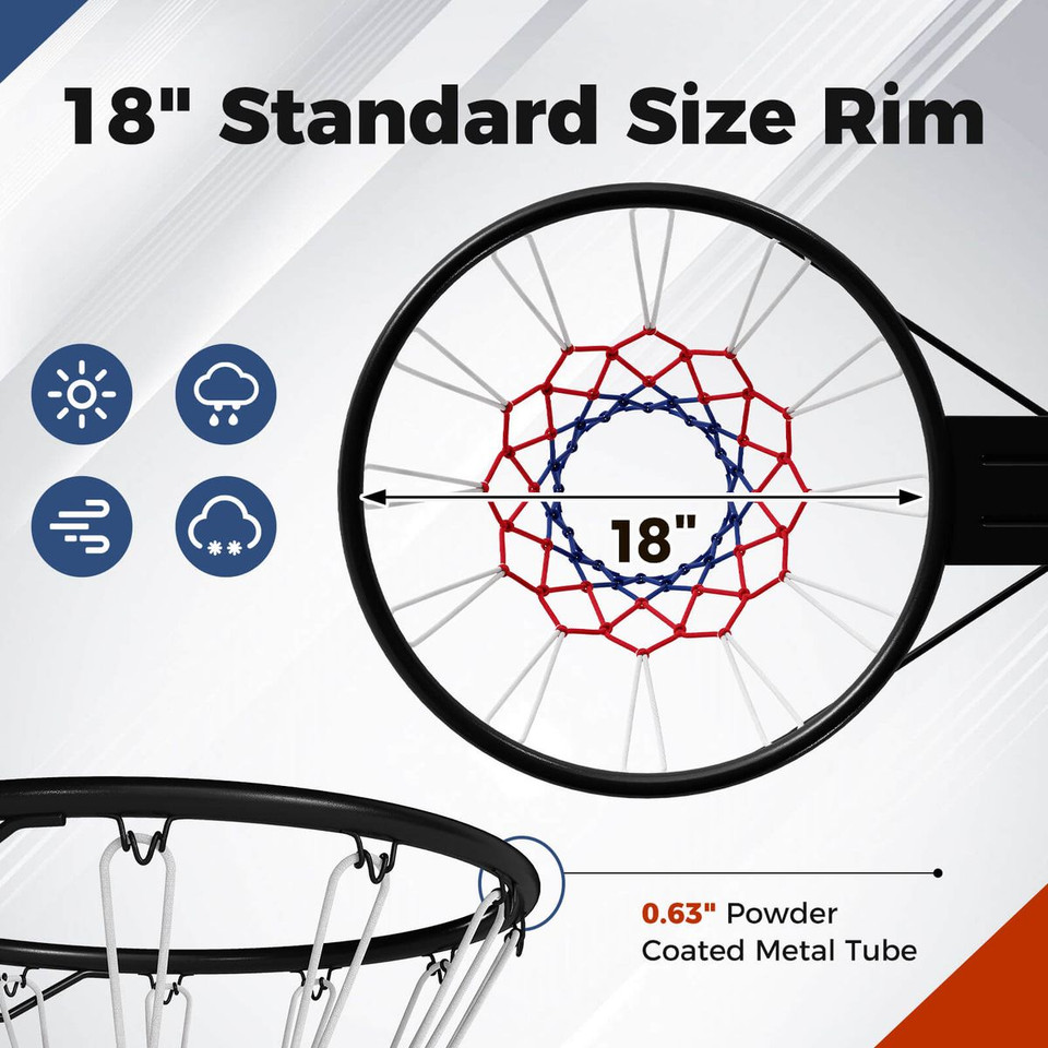 18" Basketball Rim with Double Springs product image