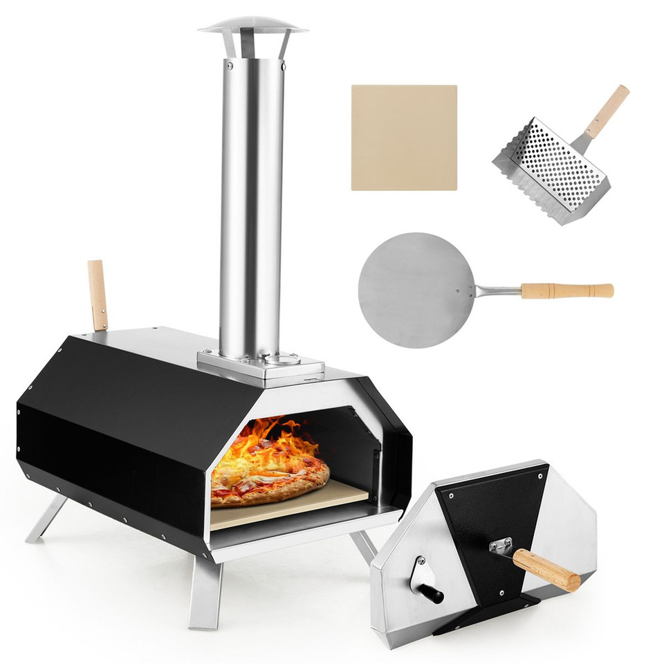 12" Outdoor Pizza Oven with Folding Legs and Removable Chimney product image