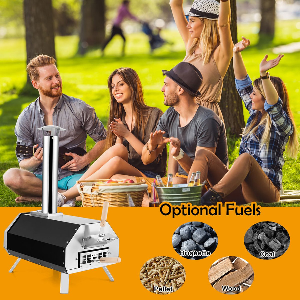12" Outdoor Pizza Oven with Folding Legs and Removable Chimney product image