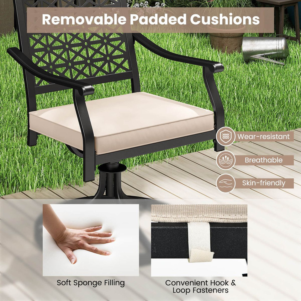 Outdoor Swivel Chairs with Padded Cushions  product image