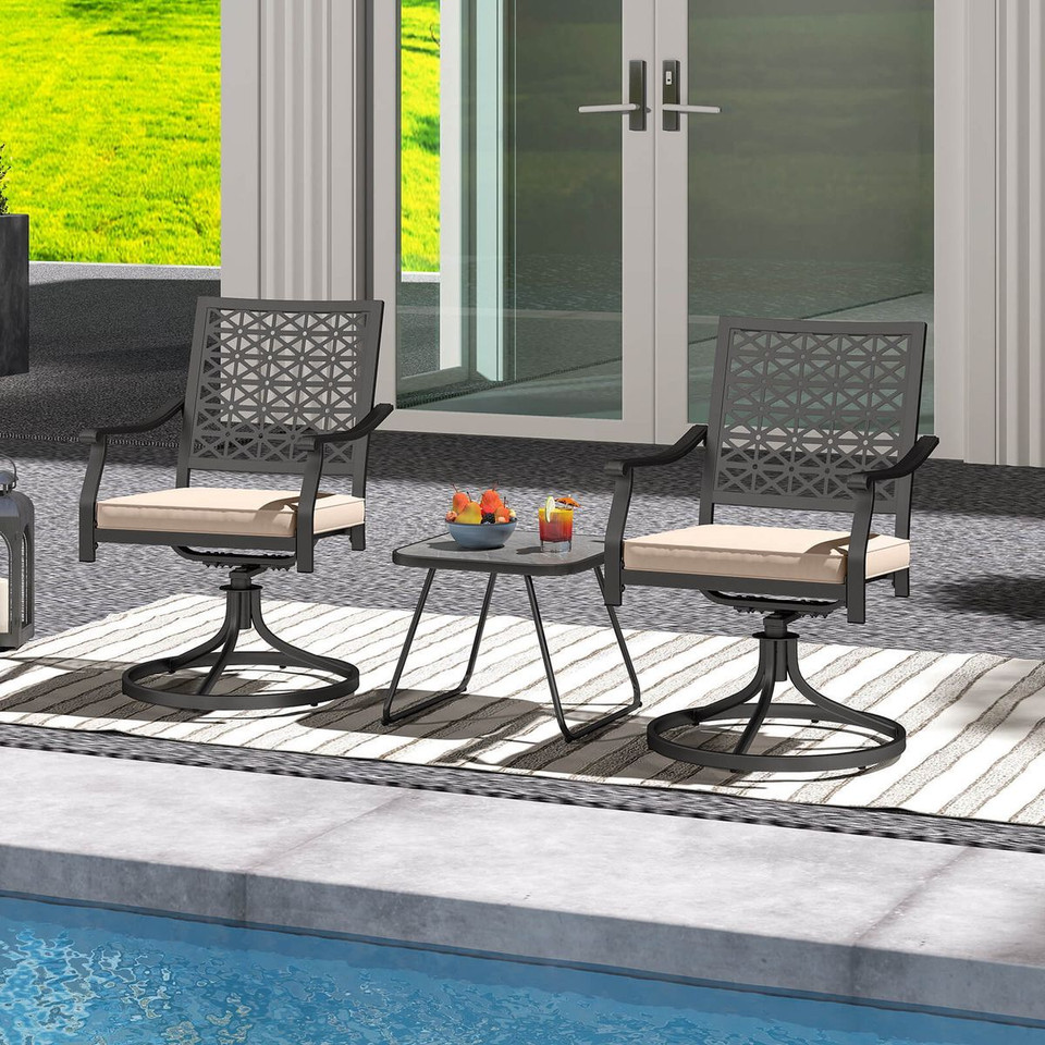 Outdoor Swivel Chairs with Padded Cushions  product image