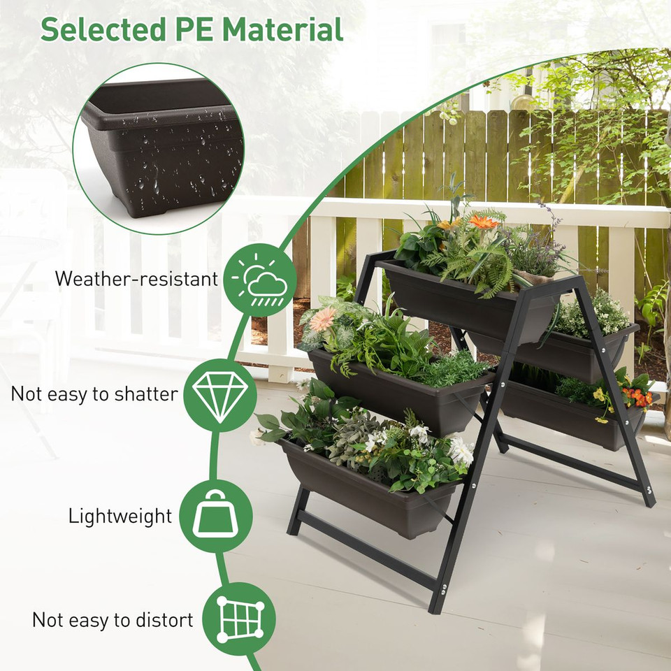 31”H Plant Stand with 5 Boxes product image