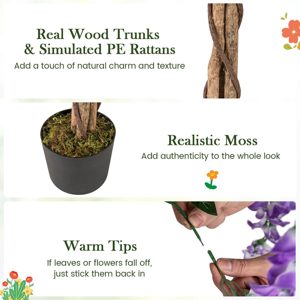5.5 ft Artificial Wisteria Tree product image