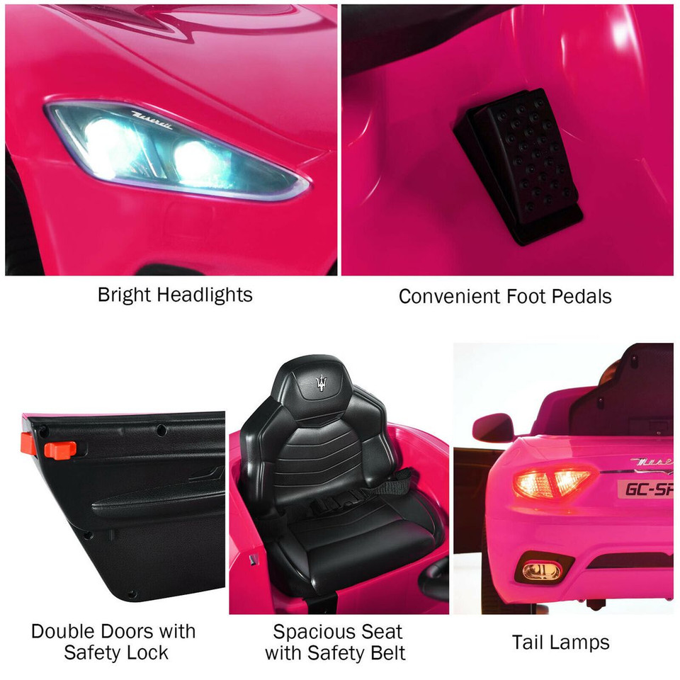 12V Kids' Maserati GranCabrio Licensed Ride-On Car with Remote Control product image