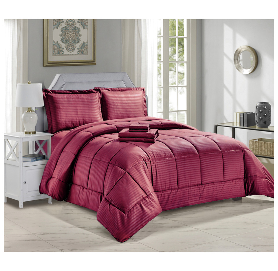 Manhattan Lights® 8-Piece Stripe or Vine Microfiber Bed-in-a-Bag product image