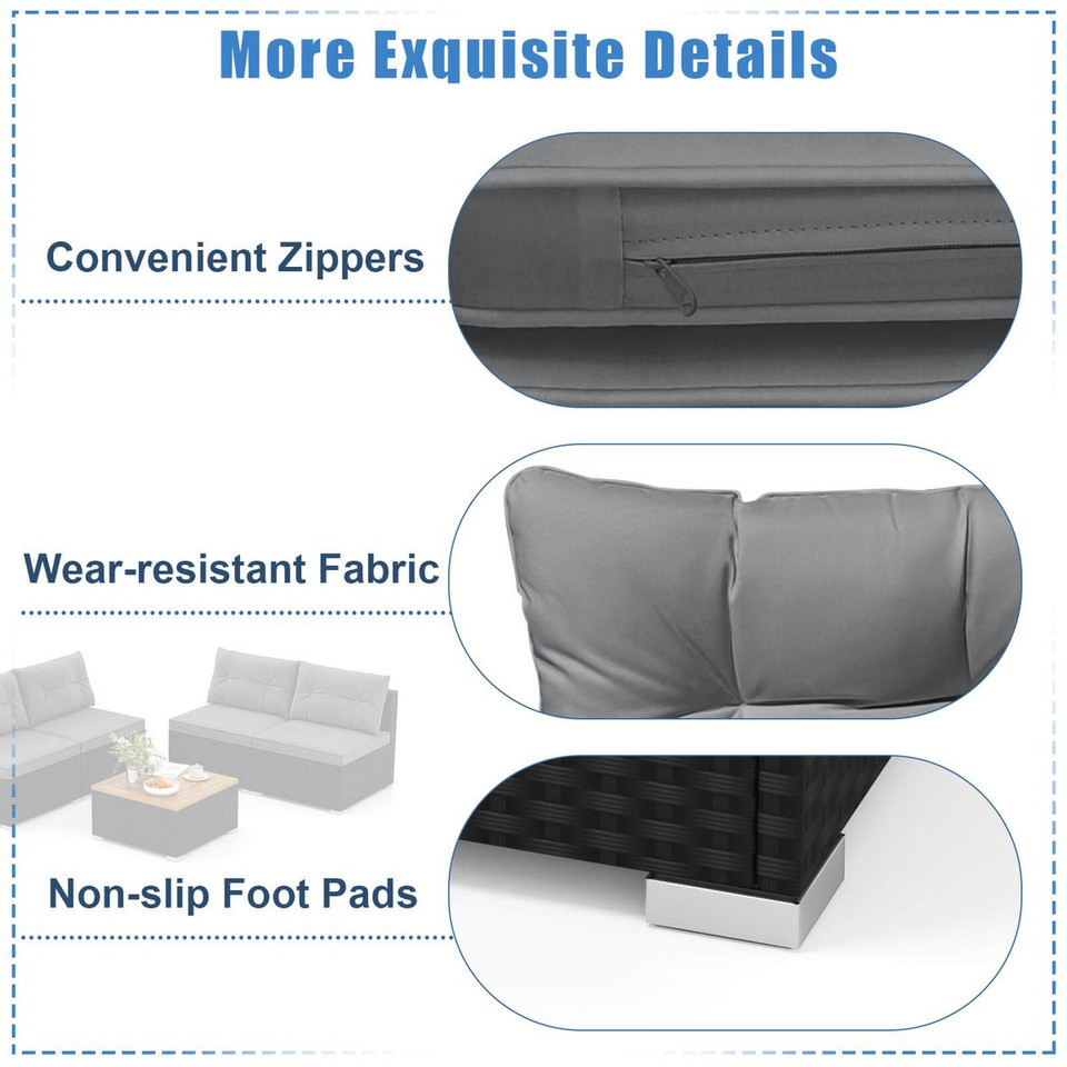 5-Piece Outdoor Furniture Set with Non-Slip Footpads product image