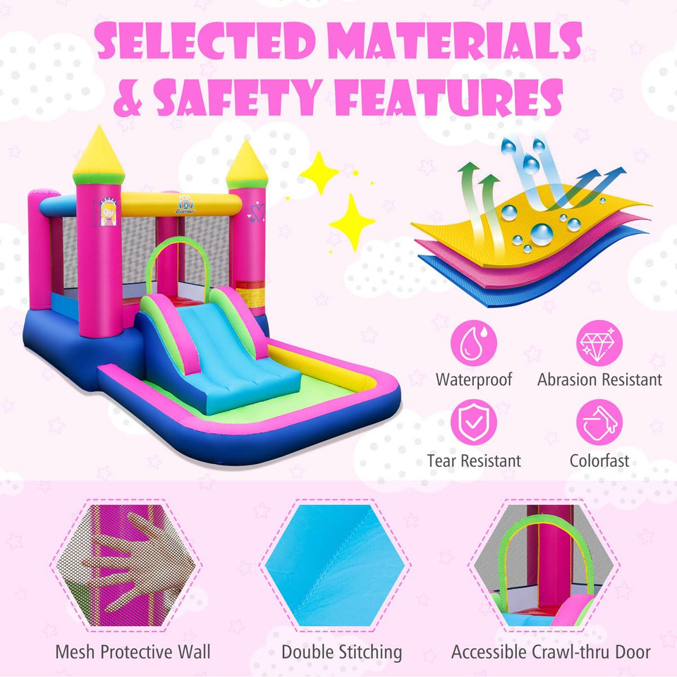 Kids 4-in-1 Princess Bounce House with Mesh Walls product image