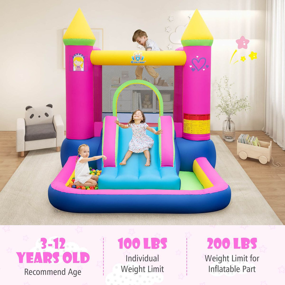 Kids 4-in-1 Princess Bounce House with Mesh Walls product image