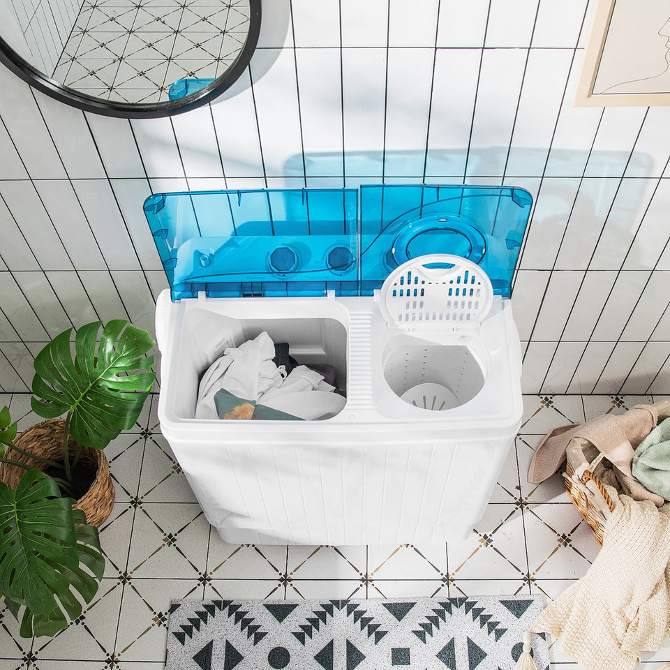 26lbs Portable Semi-Automatic Twin Tub Washing Machine product image