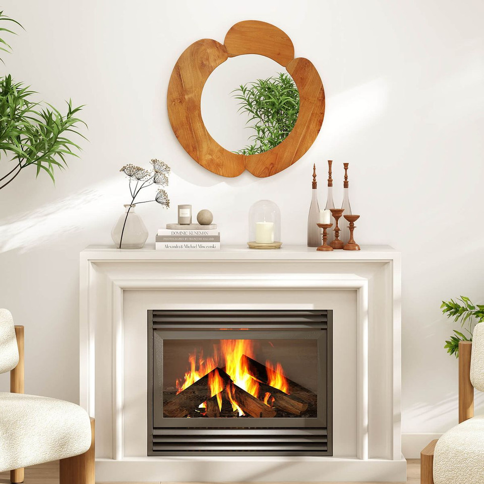 29" Teakwood Hanging Vanity Mirror product image