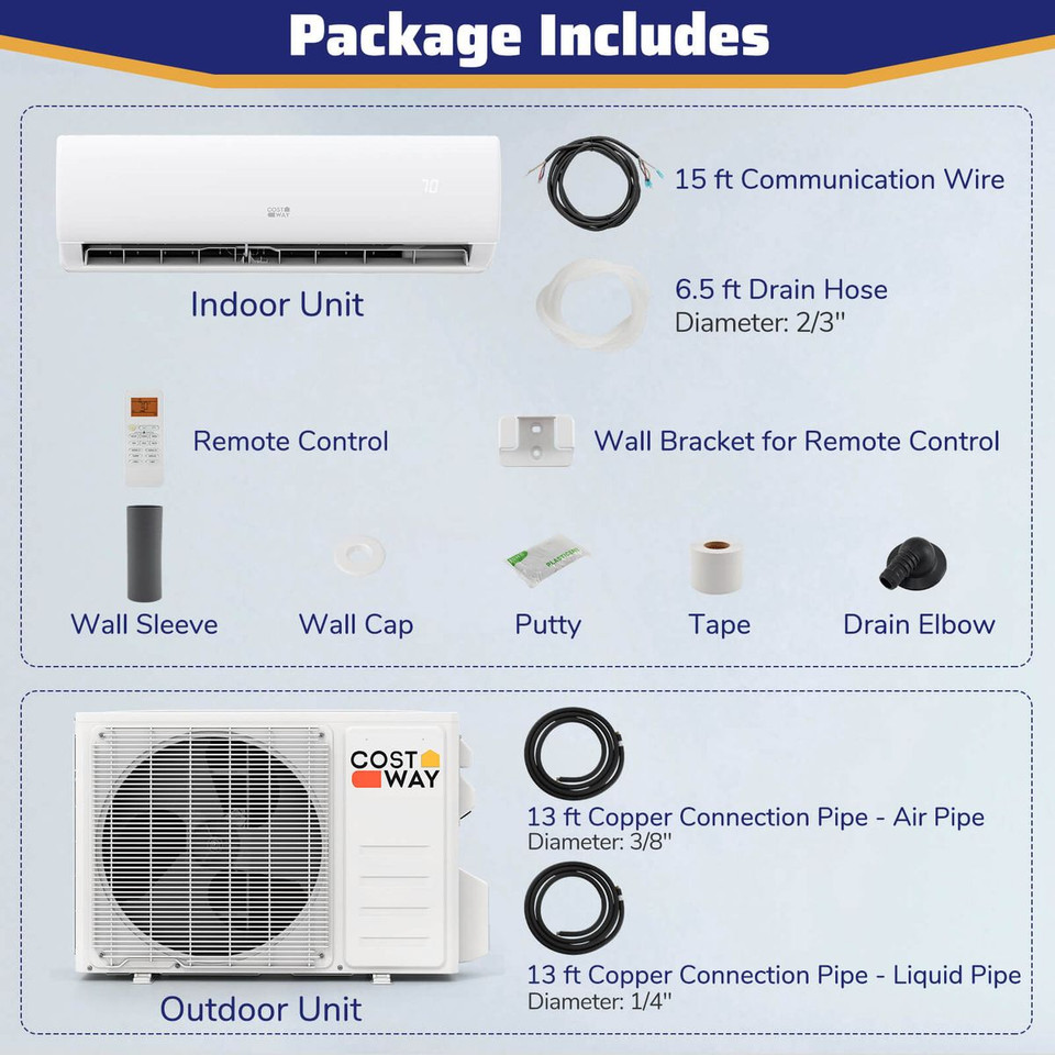 WiFi Enabled Mini Split Air Conditioner/Heater product image