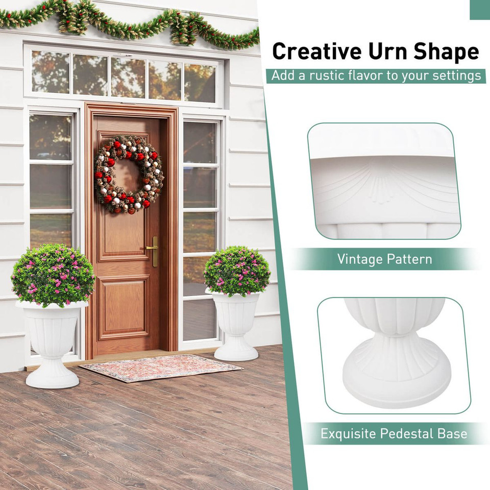 18" Tall Vintage Planter Set with Pedestal Base (2- or 4-Piece) product image