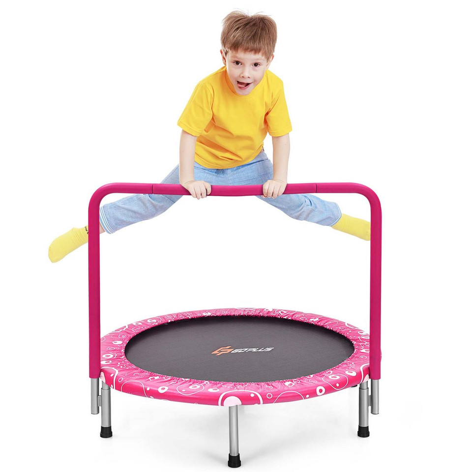 36'' Kids Trampoline Rebounder with Handrail product image