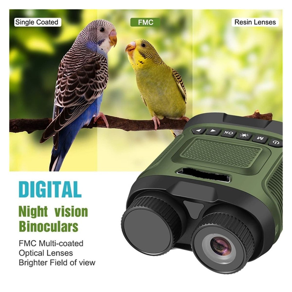 Night Vision Binoculars 8X Digital Zoom Powerful IR Illuminator 350m Range 2500mAh Lithium Battery for Outdoor Color Green product image