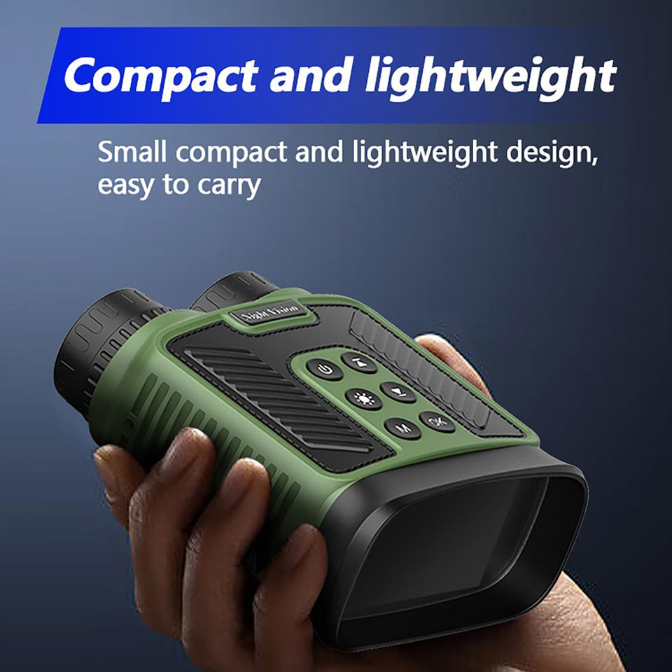 4K Night Vision Binoculars IR 8X Digital Zoom Rechargeable 3inch HD Screen 40MP Photos 4K Video Infrared Full Dark View Scope Color Green product image