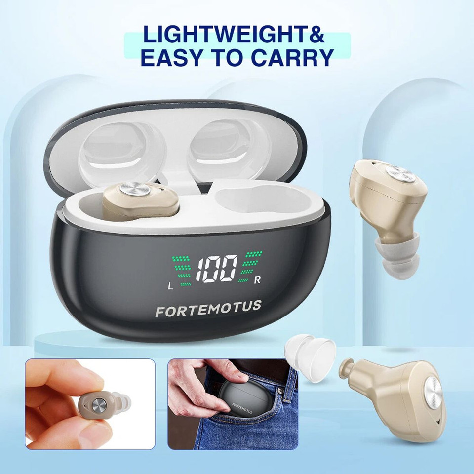Hearing Aids for Seniors Severe Hearing Loss,16-Channel Digital Hearing Aid with Intelligent Noise Reduction,Invisible Hearing Amplifier With Charging Case product image