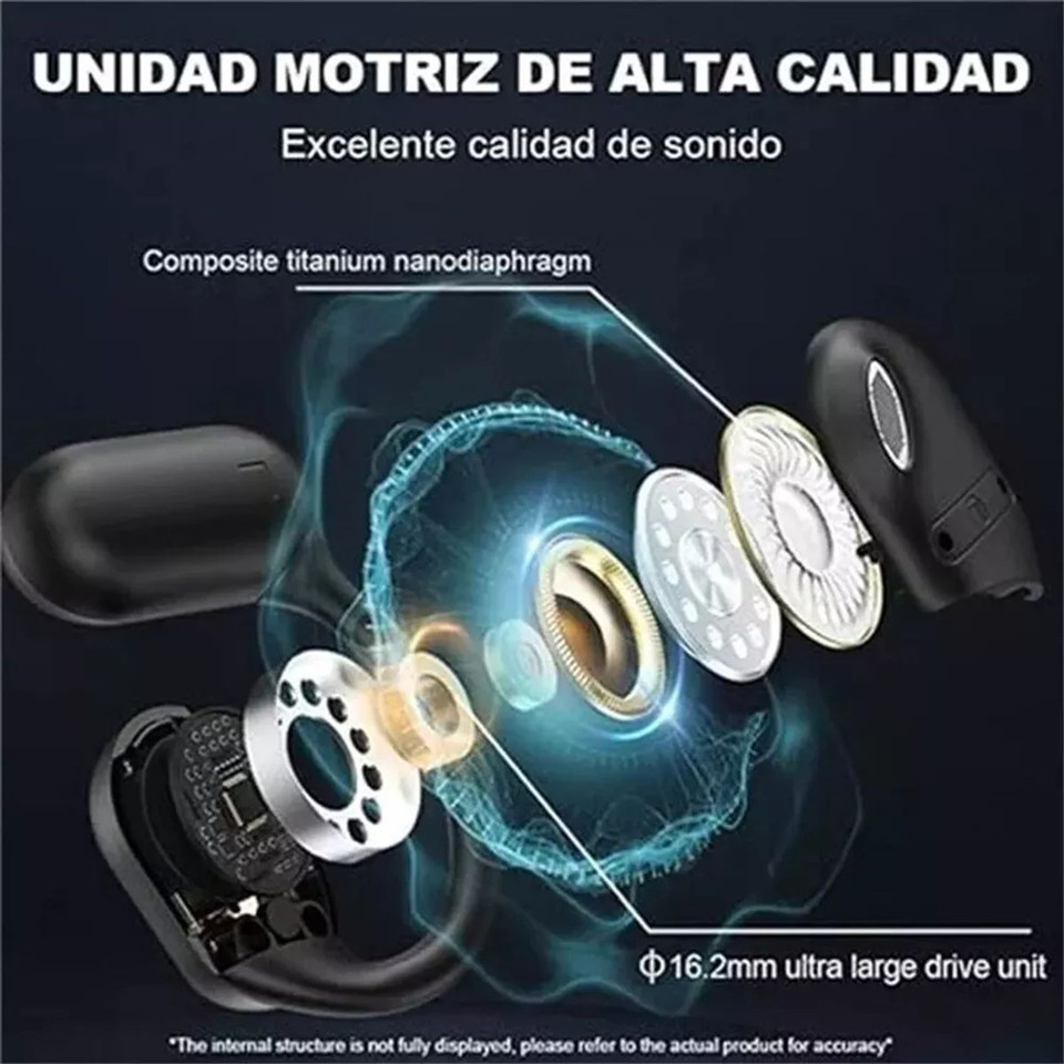 Bluetooth AI Translator Wireless Open Earphone 144 Language Real-Time Translate LED Full-Color Touch Screen Earphones Color Silver And White product image