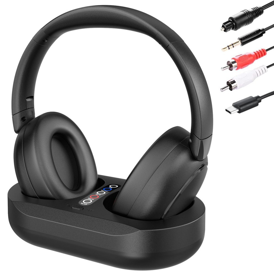 Wireless Headphones for TV Watching with Charging Dock Easy Setup & Comfortable Fit for Seniors,No Audio Delay Blutooth Headphones Headset product image