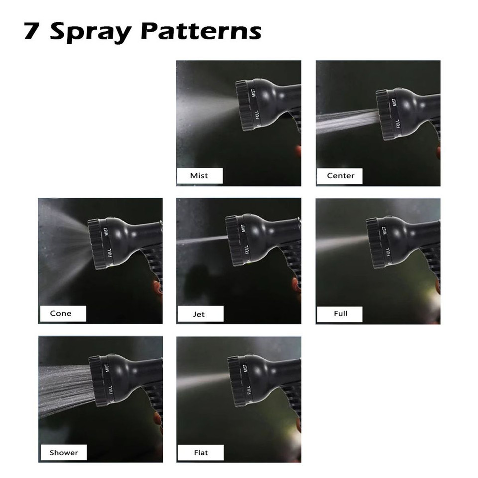 Adjustable Garden Hose Water Nozzle with 7-Spray Patterns product image