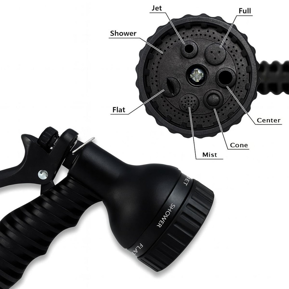 Adjustable Garden Hose Water Nozzle with 7-Spray Patterns product image