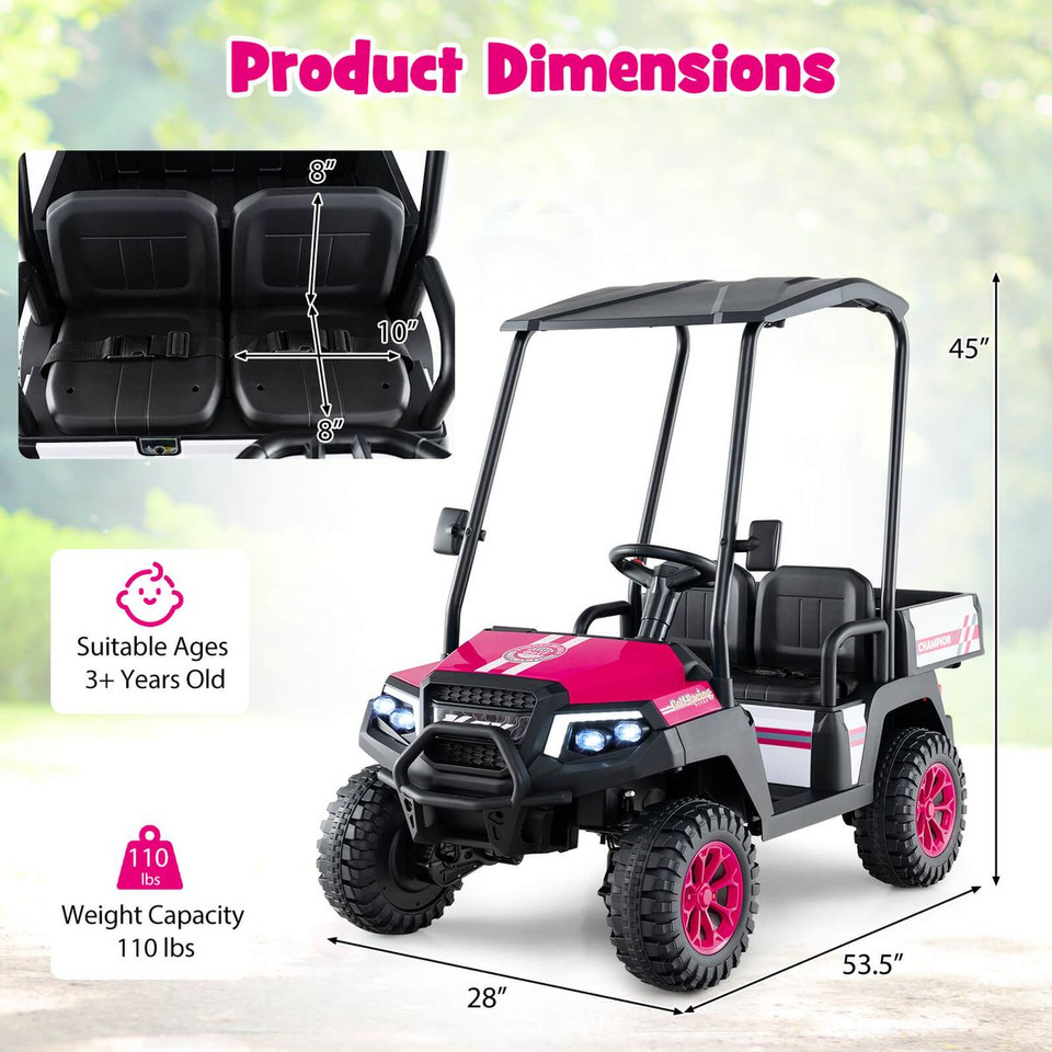 24V 7AH Kids Golf Cart with Sun Shade  product image