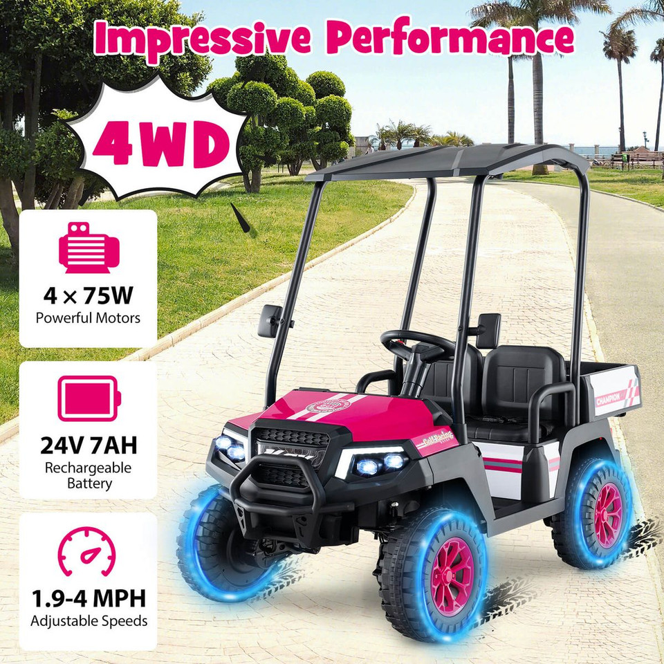 24V 7AH Kids Golf Cart with Sun Shade  product image