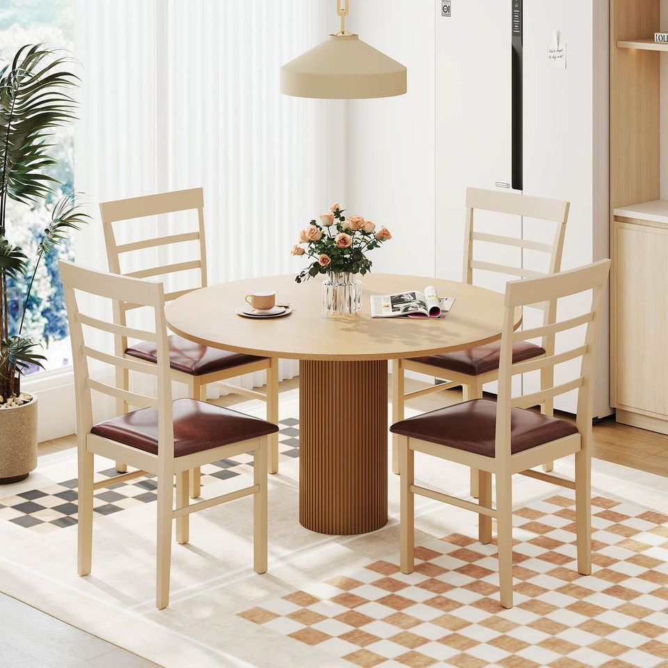 Wooden Dining Chair with Padded Seat (Set of 2 or 4) product image
