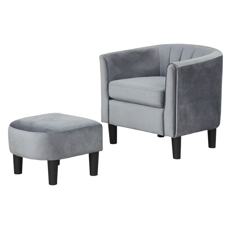 Barrel Chair with Ottoman Footrest  product image