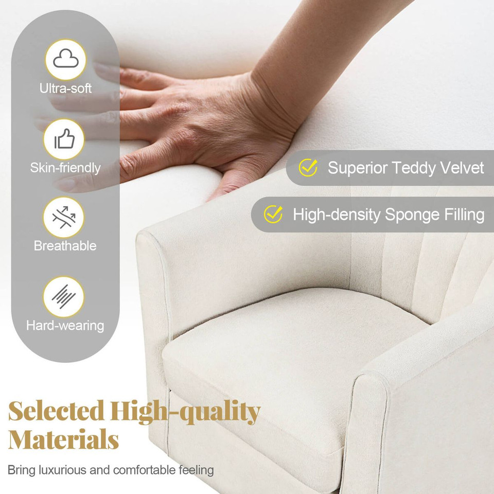 Barrel Chair with Ottoman Footrest  product image