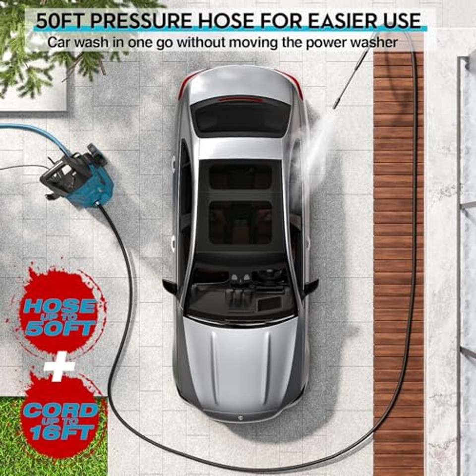Greener Electric Pressure Washer, 3800 PSI with 50-foot Hose and Soap Cannon product image