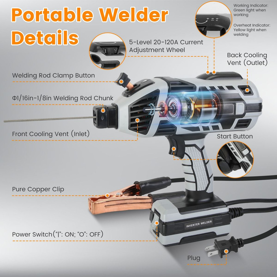 AIME 110V 120Amp Welding Machine product image