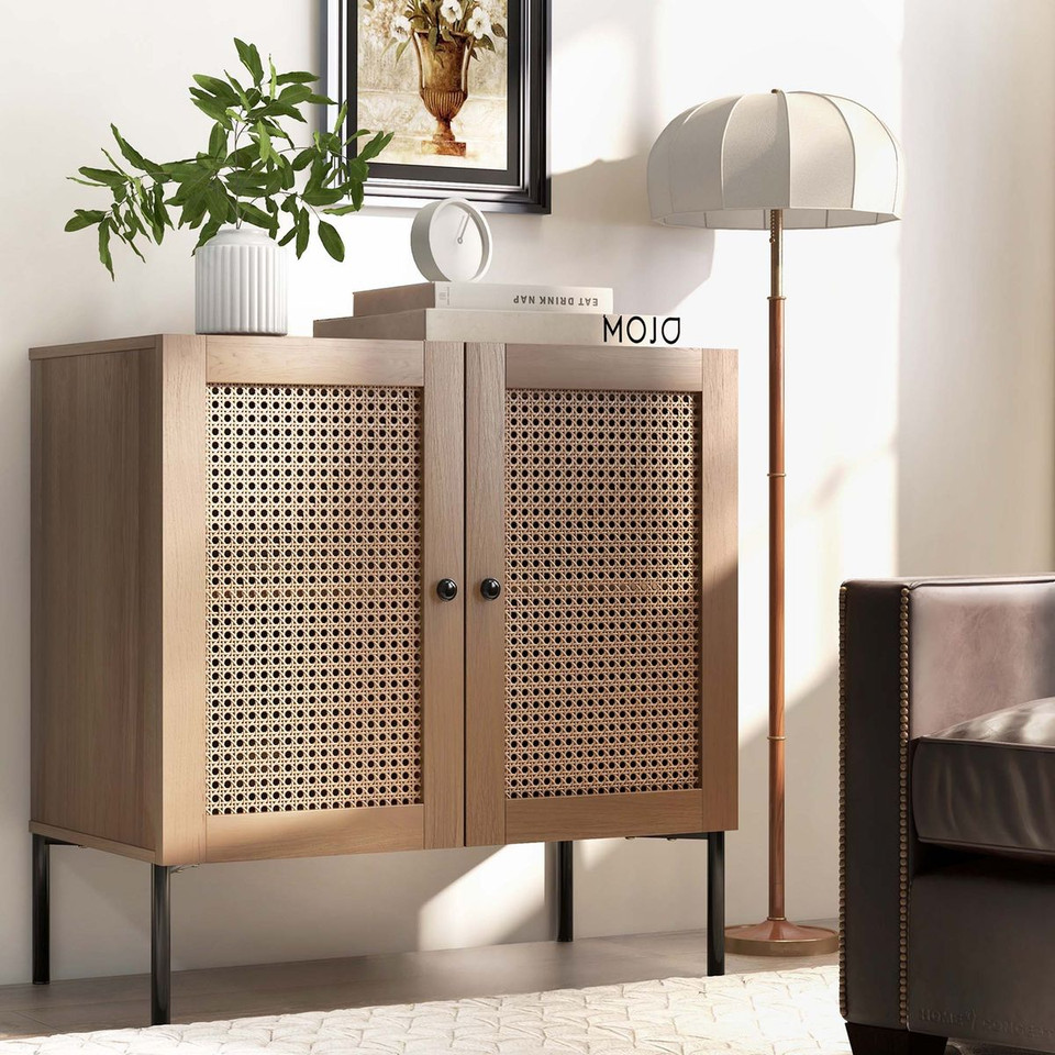 Rattan Buffet Sideboard Cabinet with Adjustable Shelf product image