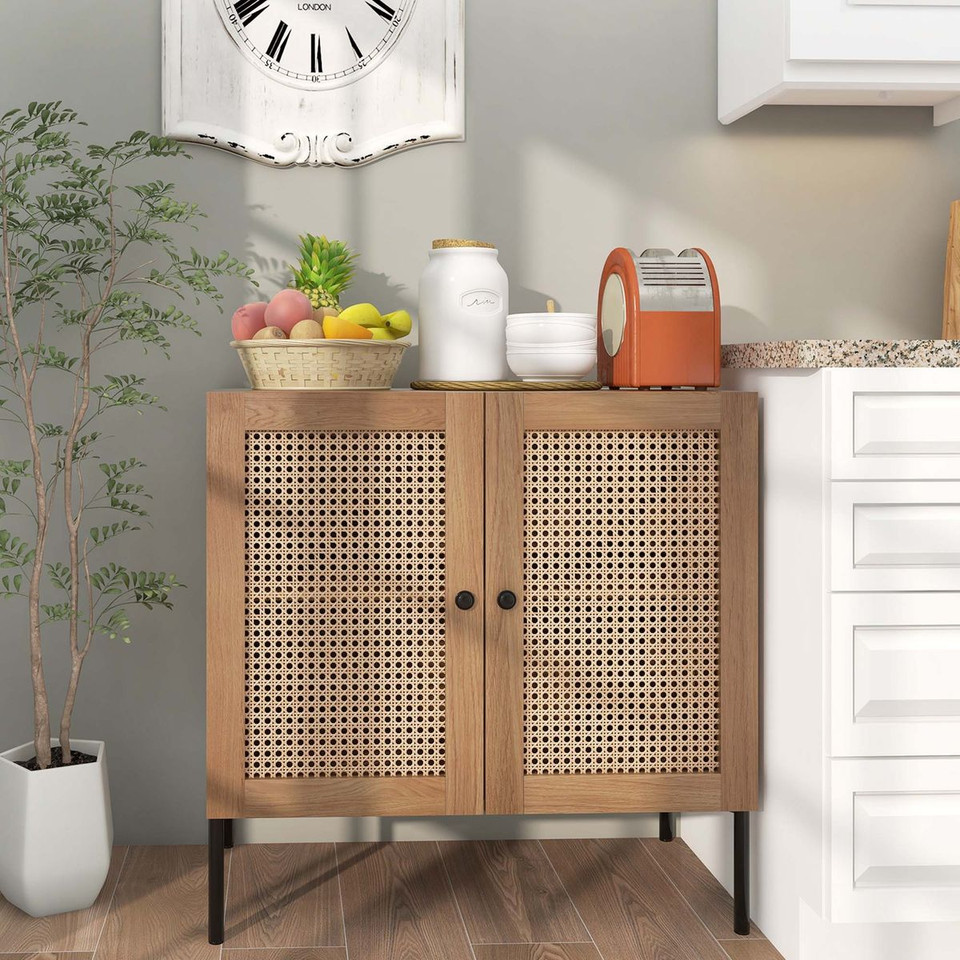 Rattan Buffet Sideboard Cabinet with Adjustable Shelf product image
