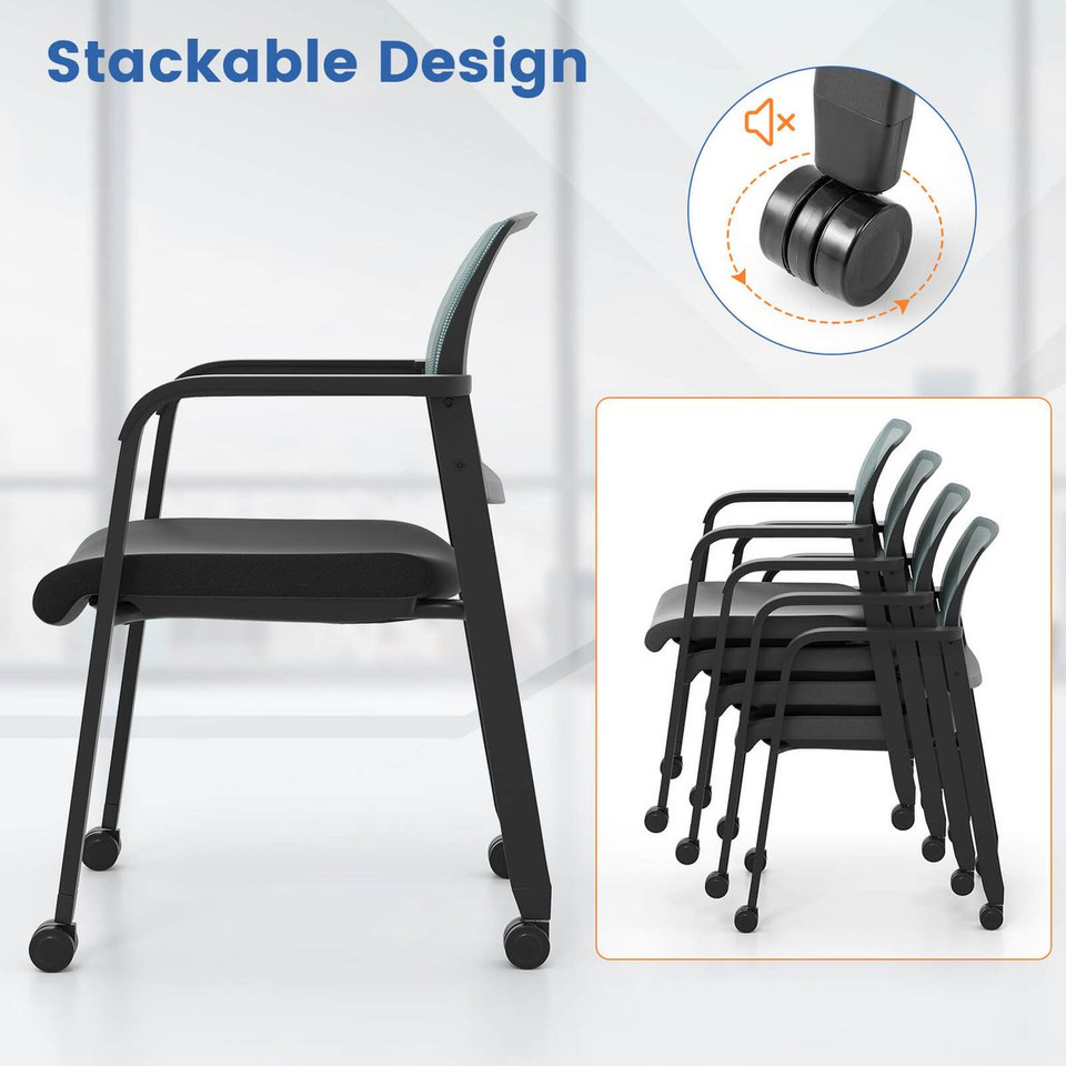 Stackable Office Guest Mesh Chairs (Set of 2 or 4) product image
