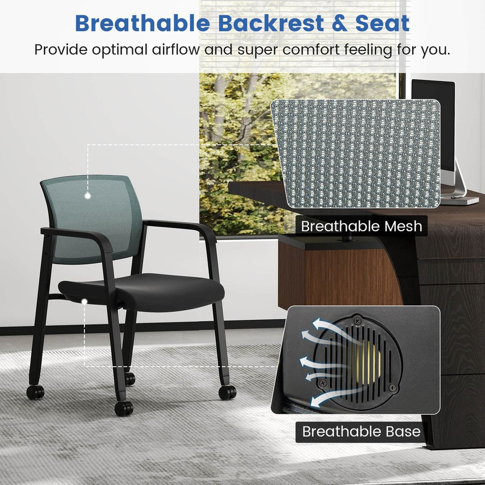 Stackable Office Guest Mesh Chairs (Set of 2 or 4) product image